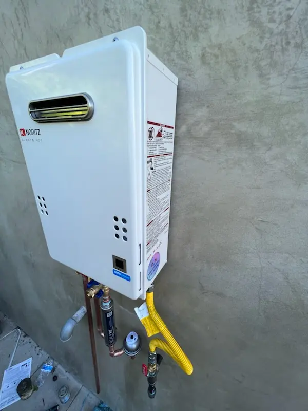 Tankless water heater installation for McIntyre homes